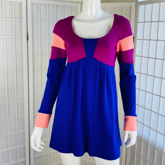 NWT, Emilio Pucci Color block Pattern Mini Dress, 6.